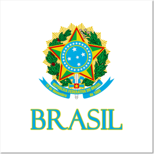 Brasil (Brazil) - Brazilian Coat of Arms Design Posters and Art